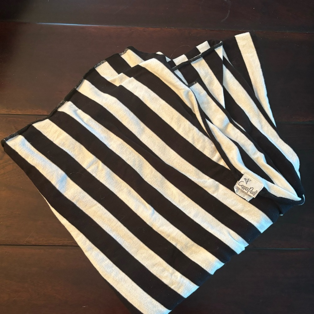 Striped swaddle baby blanket